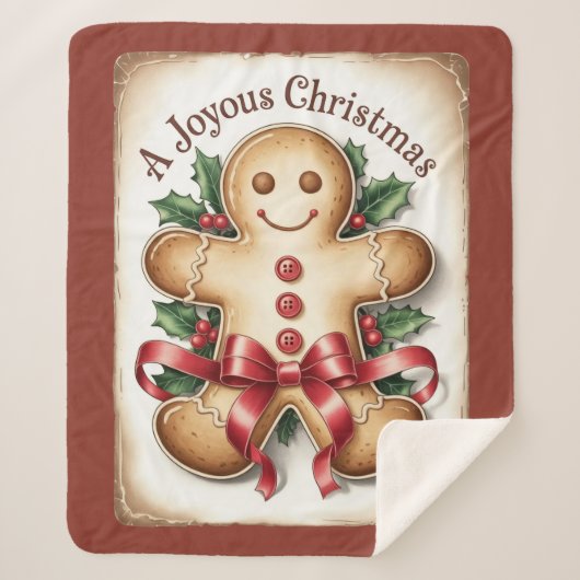 Gingerbread Man – Cozy Holiday Throw Gift (Voorkant)
