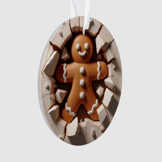 Gingerbread Man Double-Sided Holiday Ornament (devant)