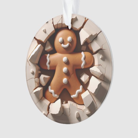Gingerbread Man Double-Sided Holiday Ornament (devant)