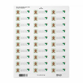Gingerbread Man en Holly Etiket (Full Sheet)