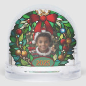 Gingerbread Man Faux Glas in lood Sneeuwbol (Achterkant)