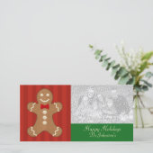 Gingerbread Man Feestdagenkaart (Staand voorkant)
