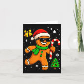 Gingerbread Man Funny Christmas Cookie Costume Bak Kaart (Voorkant)