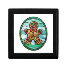 Gingerbread man gebrandschilderd glas