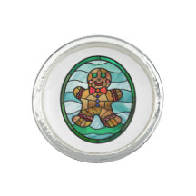 Gingerbread man gebrandschilderd glas