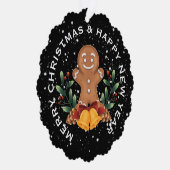 GINGERBREAD MAN, GEPERSONALISEERDE KERST ORNAMENT KAART (Rechts)