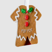 Gingerbread Man Gepersonaliseerde Kerstmis Ornament (voorkant)