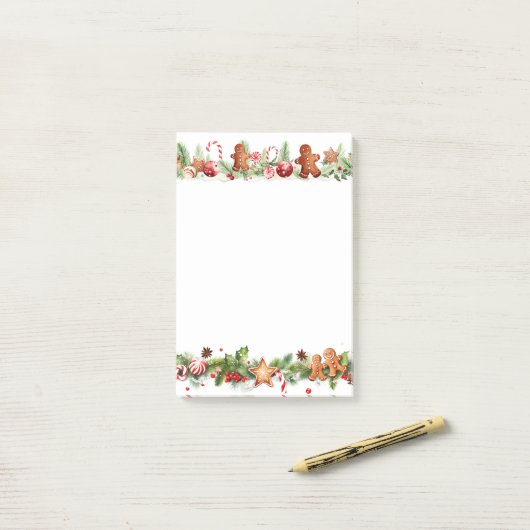 Gingerbread Man Gingerbread Treats Post-it® Notes (Op bureau)