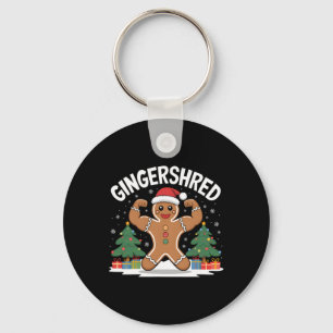 Gingerbread Man Gingershred Funny Gym Workout Chri Sleutelhanger