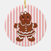 Gingerbread Man Girl Ornament (Achterkant)