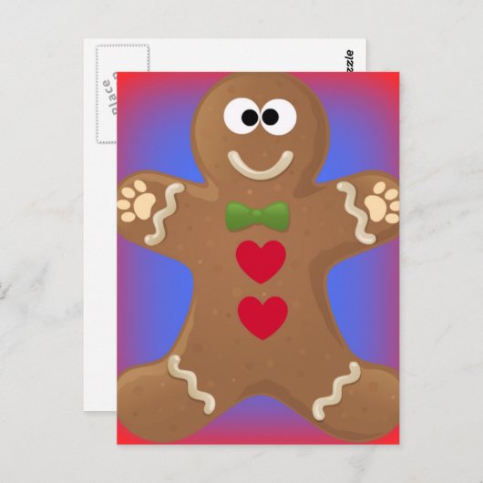 Gingerbread Man Goo Goo Eyes Briefkaart (Voorkant / Achterkant)