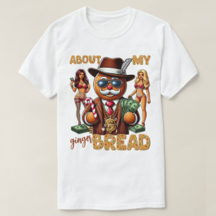 Gingerbread Man Grappige Rode Kerst T-shirt