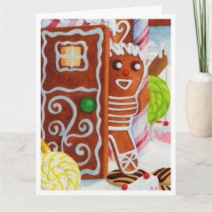 GINGERBREAD MAN Grote Kerst Kaart