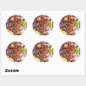 GINGERBREAD MAN Grote ronde Stickers (Vel)