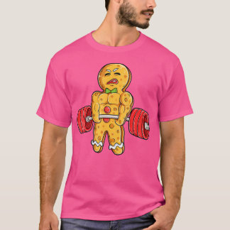Gingerbread Man Gym Bodybuilding Gewichtheffen Chr T-shirt
