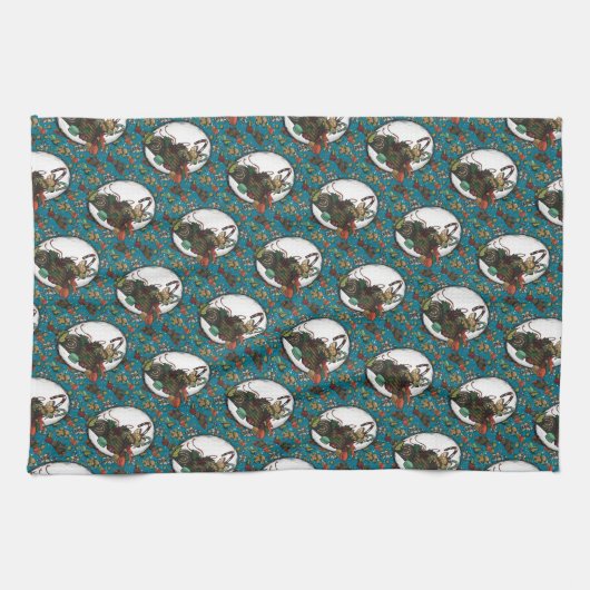 Gingerbread Man- Ice Theedoek (Horizontaal)