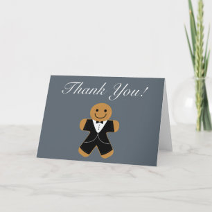 Gingerbread Man in smoking dank je Bedankkaart