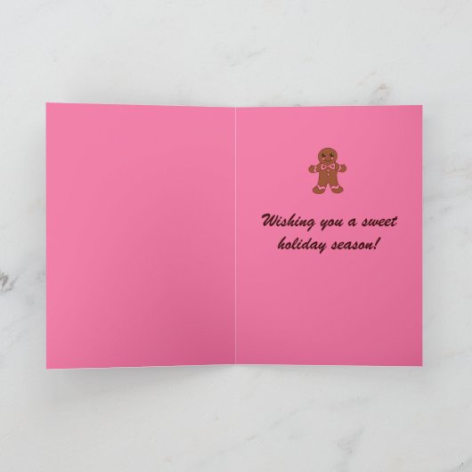 Gingerbread Man Kaart (Binnen)