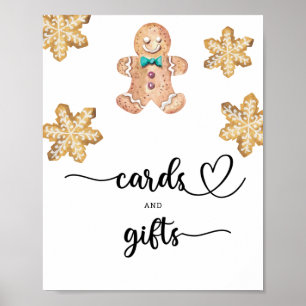 Gingerbread man - kaarten en cadeaus baby shower poster