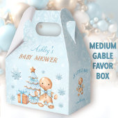 Gingerbread Man Kerst Baby shower Medium Gable Bedankdoosjes
