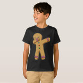 Gingerbread man kerst hip hop dans dab t-shirt (Voorkant volledig)