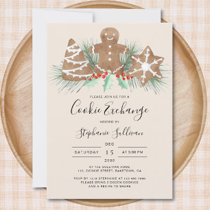 Gingerbread Man Kerst Koekjes Uitwisselingsfeestje Kaart