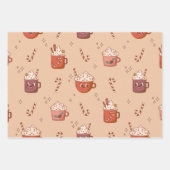 Gingerbread man kerst set van 3 inpakpapier vel (Voorkant 2)