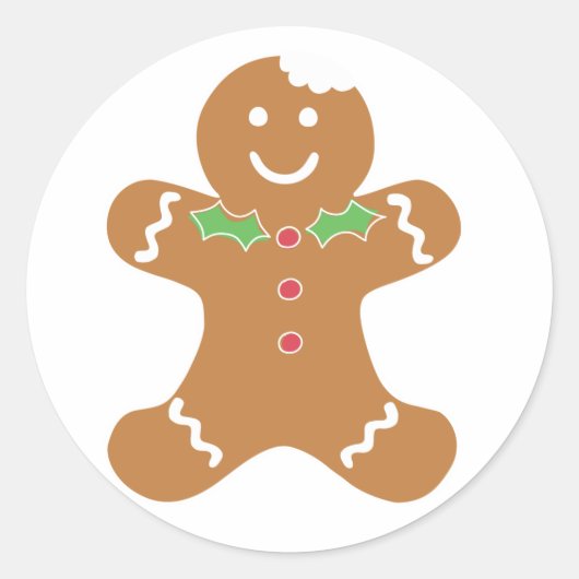 Gingerbread Man Kerst stickers (Voorkant)
