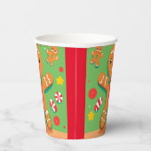 Gingerbread Man Kerst Vakantie Party Paper cup Papieren Bekers (Rechts)