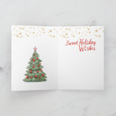 Gingerbread Man Kerstboom Kinderen Feestdagen Kaart (Binnen)