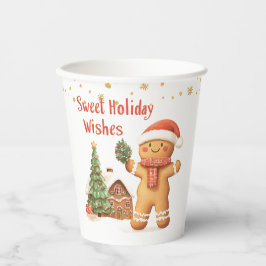 Gingerbread Man Kerstboom Papieren Bekers