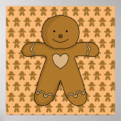 GingerBread Man-kerstkoekje Poster (Voorkant)