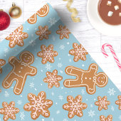 Gingerbread Man Kerstkoekjes Vakantiepatroon Cadeaupapier
