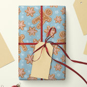 Gingerbread Man Kerstkoekjes Vakantiepatroon Cadeaupapier