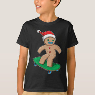 Gingerbread man Kerstmis Skateboard T-shirt