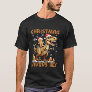 Gingerbread Man Kostuum Dinosaur Saurus Rex Christ T-shirt