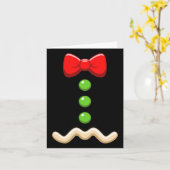Gingerbread Man Kostuum Kerst Halloween Cookie Kaart (Gele Bloem)