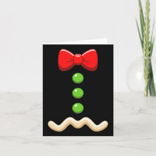 Gingerbread Man Kostuum Kerst Halloween Cookie Kaart