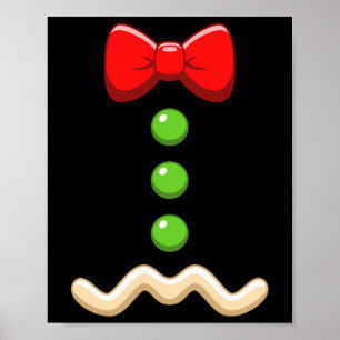 Gingerbread Man Kostuum Kerst Halloween Cookie Poster