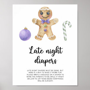 Gingerbread man \ Late nacht luiers spel Poster
