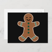 Gingerbread Man Lichaam Kostuum voor Kerstmis Feestdagenkaart (Voorkant / Achterkant)