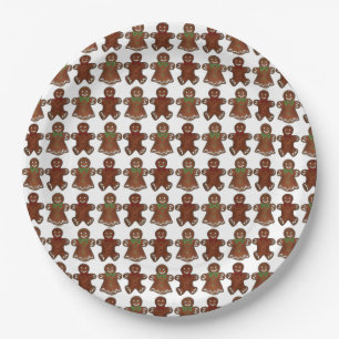 Gingerbread Man Mannen Lady Christmas Cookie Vakan Papieren Bordje