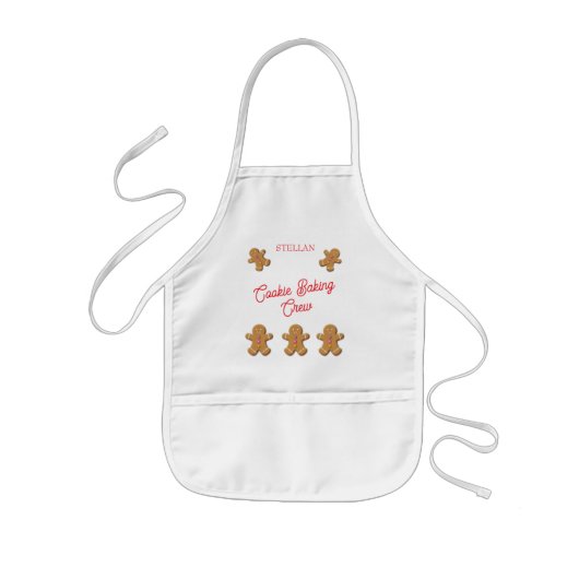 Gingerbread Man met monogram Kinder Schort (Voorkant)