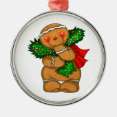 Gingerbread Man Metalen Ornament (Voorkant)