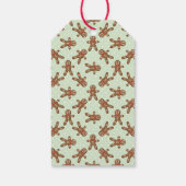 Gingerbread Man Mint Green Christmas Cadeaulabel (Achterkant)