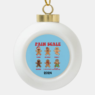 Gingerbread Man Nurse Pain Scale Keramische Bal Ornament
