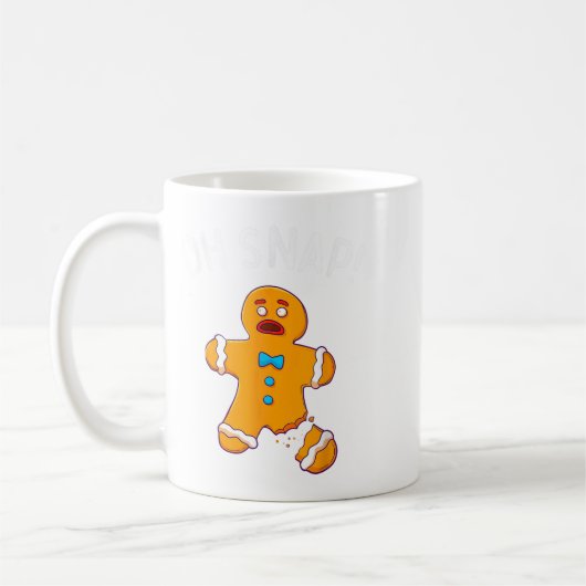 Gingerbread Man Oh Snap Christmas Funny Cookie Bak Koffiemok (Links)