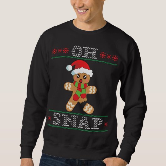 Gingerbread Man Oh Snap Christmas laide Sweat (Devant)