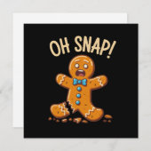 Gingerbread Man Oh Snap Kerst Koekjes Bakken Feestdagenkaart (Voorkant / Achterkant)