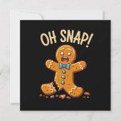 Gingerbread Man Oh Snap Kerst Koekjes Bakken Feestdagenkaart (Voorkant)